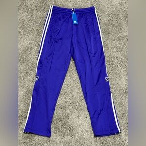 Adidas‎ Originals ADIBREAK Button Track Pants Purple White Mens Size Large